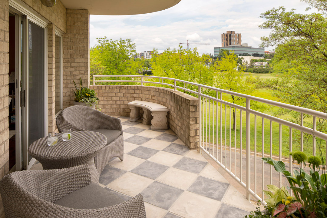 Condo Balcony Sitting Area Design Minneapolis