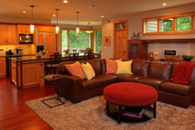 Living Room and Kitchen View Minnetonka Rambler Interior Design
